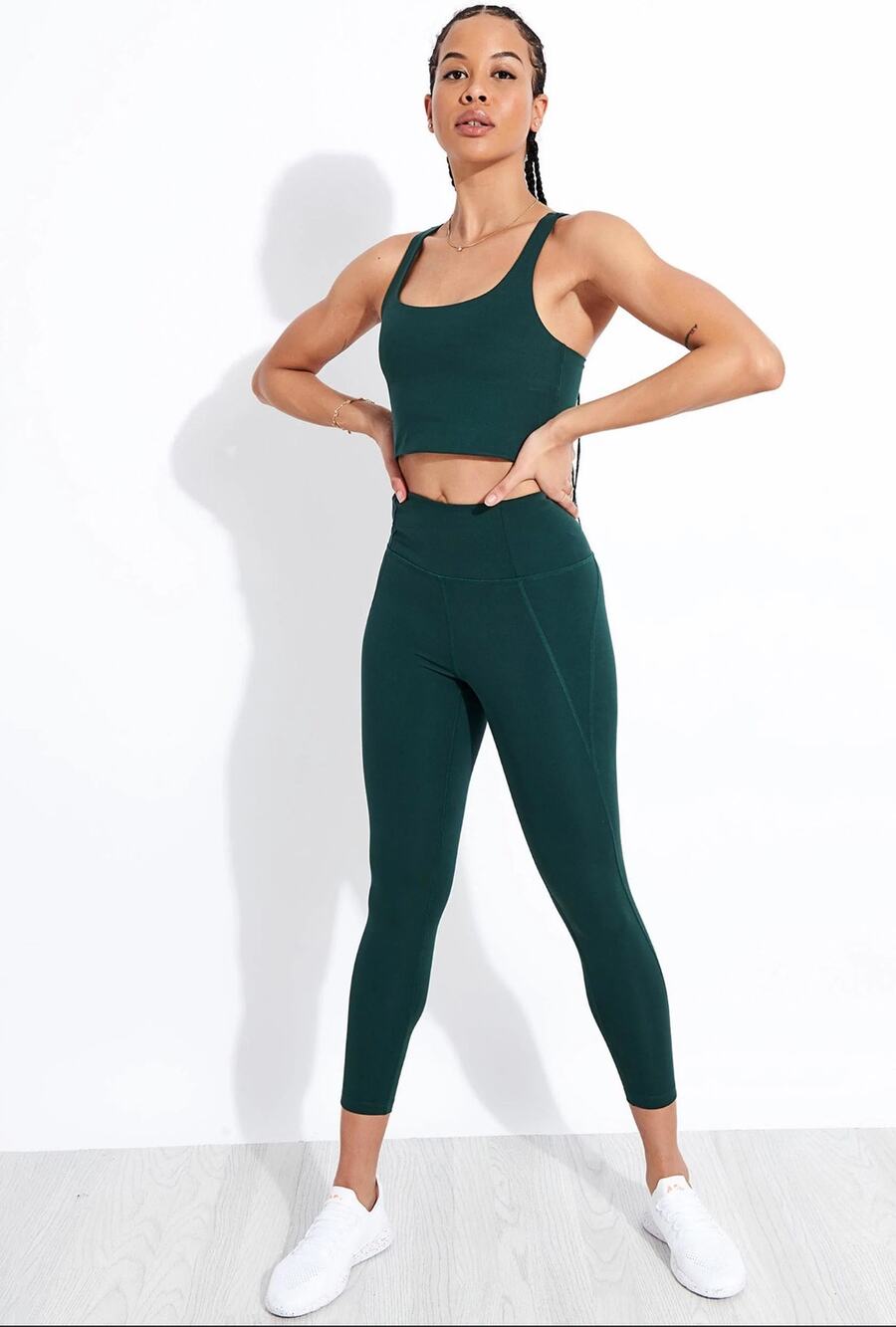 Girlfriend Collective Compressive High Waisted Capri Legging Moss